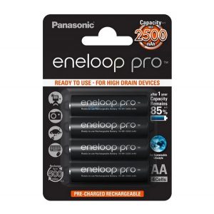 Baterie PANASONIC ENELOOP PRO (AA, BK-3HCDE, 1.2V, 2500mAh Ni-MH, reîncărcabilă) 4 buc/pachet