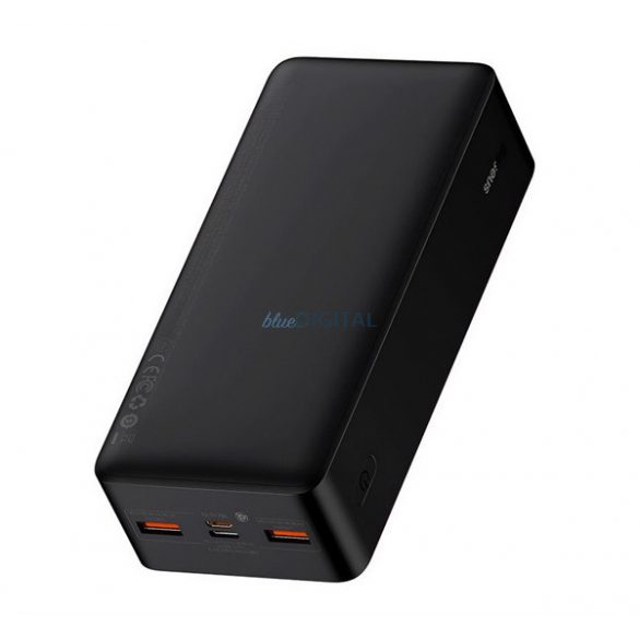 BASEUS BIPOW încărcător de urgență 2 prize USB+Type-C (30000mAh, 20W, încărcător rapid PD, afișaj LED) NEGRU