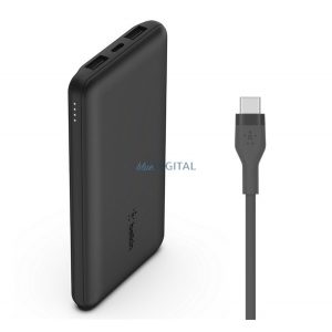 BELKIN BOOST CHARGE 2 mufă USB+Type-C (10000mAh, 15W, încărcător rapid + cablu Type-C) NEGRU