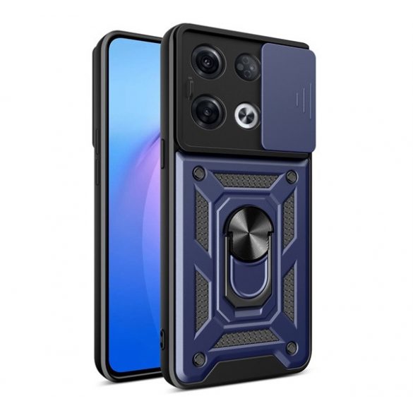 Protecție din plastic pentru telefon Defender (rezistență medie la impact, interior din silicon, inel suport pentru telefon, protecție pentru cameră)