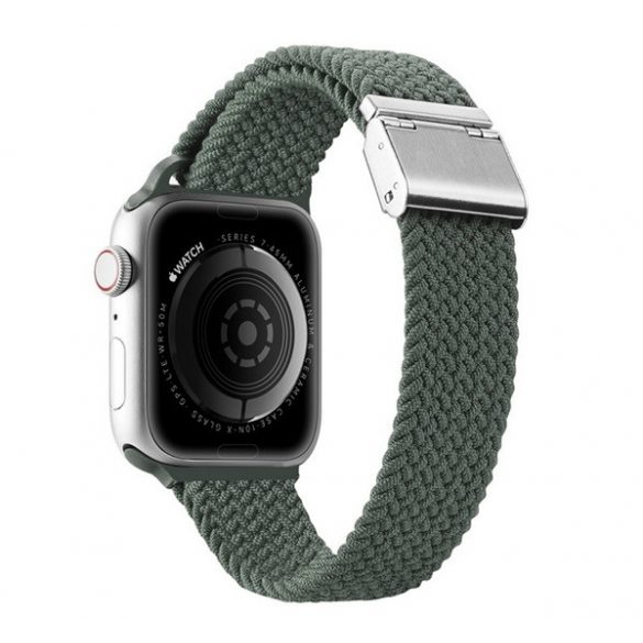 Curea de schimb DUX DUCIS (dimensiune personalizată, mare, textilă, reglabilă) VERDE ÎNCHIS Apple Watch Ultra 49 mm, Apple Watch Series 7 45 mm, Apple Watch Series 8 45 mm, Apple Watch Series 4 44 mm, Apple Watch Series 5 44 mm, Apple Watch Series 6