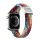 Curea de schimb DUX DUCIS (dimensiune personalizată, mare, textilă, curcubeu, reglabilă) ALB Apple Watch Ultra 49 mm, Apple Watch Series 8 45 mm, Apple Watch Series 7 45 mm, Apple Watch Series 4 44 mm, Apple Watch Series 5 44 mm, Apple Watch Series 