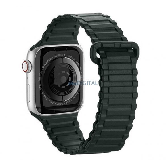 Curea de schimb DUX DUCIS (dimensiune personalizată, mică, silicon, magnetică) VERDE ÎNCHIS Apple Watch Series 8 41mm, Apple Watch Series 7 41mm, Apple Watch Series 4 40mm, Apple Watch Series 5 40mm, Apple Watch Series 6 40mm, Apple Watch Series SE 