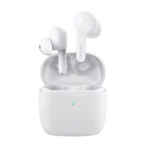 Căști bluetooth EARFUN AIR STEREO (v5.0, TWS, microfon, filtru de zgomot, IPX7 rezistent la apă + carcasă de încărcare) ALBE