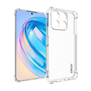 Protectie de telefon din silicon ENKAY (rezistenta la impact medie, colt cu perna de aer) TRANSPARENT Honor X8a