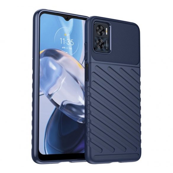 Silicon protecțiepentru telefon (rezistent la impact mediu, cu dungi, model convex) BLOC DE TĂIERE Motorola Moto E22 (XT2239), Motorola Moto E22i