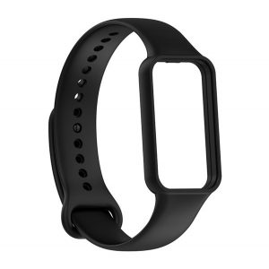 Curea (dimensiune personalizată, silicon, reglabilă) negru Amazfit Band 7