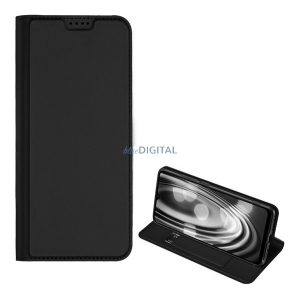 Husa DUX DUCIS SKIN PRO in picioare, efect piele (FLIP, deschidere laterala, suport card bancar, functie suport birou) NEGRU Xiaomi Poco C40