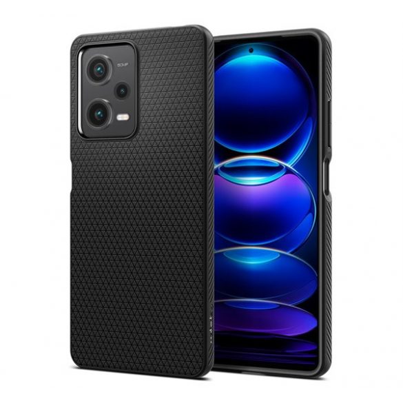 Protectie de telefon din silicon SPIGEN LIQUID AIR (rezistenta medie la impact, colt cu perna de aer, model romb) NEGRU Xiaomi Poco X5 Pro 5G, Xiaomi Redmi Note 12 Pro