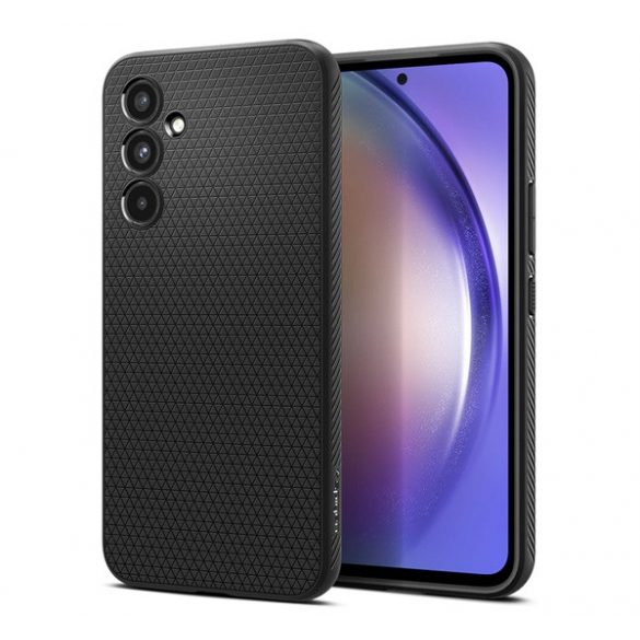 Protectie de telefon din silicon SPIGEN LIQUID AIR (rezistenta medie la impact, colt cu perna de aer, model romb) NEGRU Samsung Galaxy A54 5G (SM-A546)