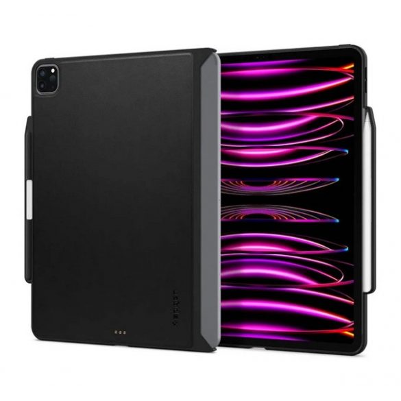 Protector de telefon din plastic SPIGEN THIN FIT (mat, ultra-subțire, protector pentru cameră, suport pentru creion) NEGRU Apple IPAD Pro 12.9 (2021), Apple IPAD Pro 12.9 (2022)