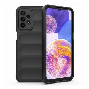 Protectie din silicon pentru telefon (rezistenta la impact mediu, protectie camera, model 3D) NEGRU Samsung Galaxy A23 5G (SM-A236F)