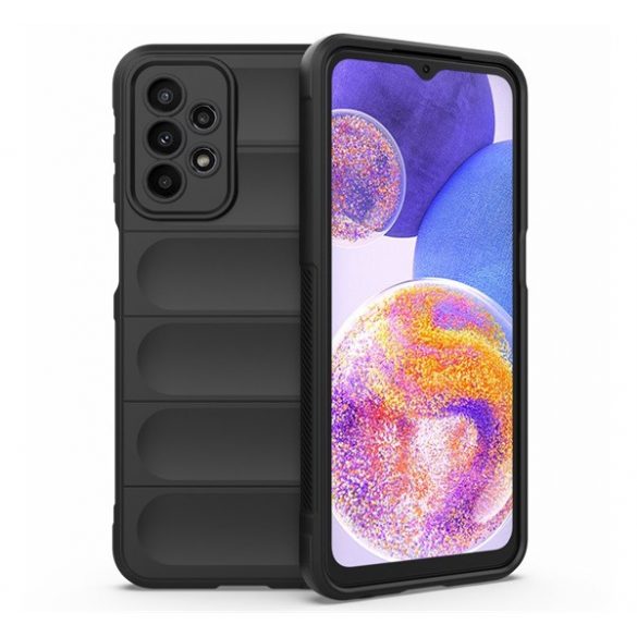 Protectie din silicon pentru telefon (rezistenta la impact mediu, protectie camera, model 3D) NEGRU Samsung Galaxy A23 5G (SM-A236F)