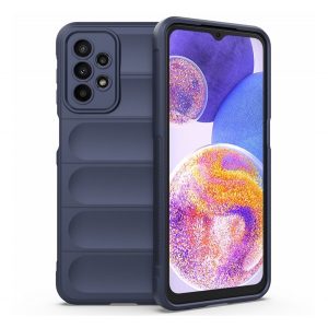 Husă silicon pentru telefon (rezistent la impact mediu, protecție cameră, model 3D) CUTTING albastruSamsung Galaxy A23 5G (SM-A236F)