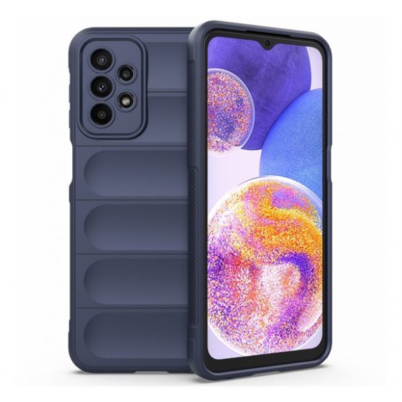 Husă silicon pentru telefon (rezistent la impact mediu, protecție cameră, model 3D) CUTTING albastruSamsung Galaxy A23 5G (SM-A236F)