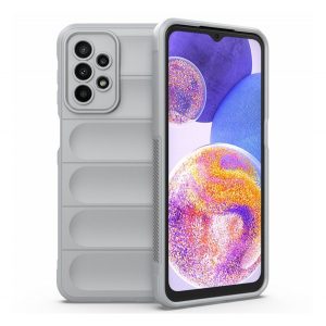 Protector din silicon pentru telefon (rezistență medie la impact, protecție pentru cameră, model 3D) GRI DESCHIS Samsung Galaxy A23 5G (SM-A236F)