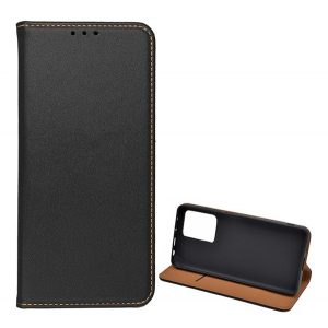 Carcasa in picioare, piele naturala (FLIP, deschidere laterala, functie suport pentru masa) NEGRU Xiaomi Redmi Note 12 4G