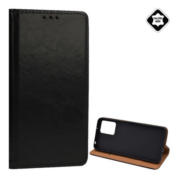 Carcasa in picioare, piele naturala (FLIP, deschidere laterala, functie suport pentru masa) NEGRU Motorola Moto G23, Moto G13