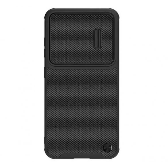 Protector de telefon din plastic NILLKIN TEXTURED S (cadru din silicon, model 3D, protecție pentru cameră, încărcare fără fir) NEGRU Samsung Galaxy S23 (SM-S911)