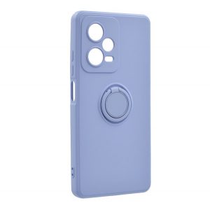 Protector de telefon din silicon (inel suport telefon, interior din microfibră de pluș, placă metalică încorporată, protecție pentru cameră) PURPLE Xiaomi Redmi Note 12 Pro Plus