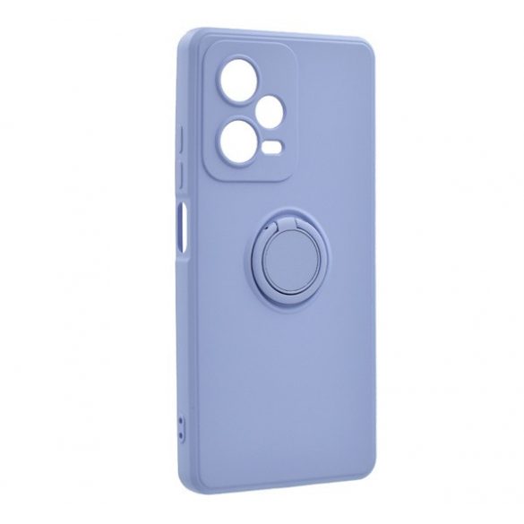 Protector de telefon din silicon (inel suport telefon, interior din microfibră de pluș, placă metalică încorporată, protecție pentru cameră) PURPLE Xiaomi Redmi Note 12 Pro Plus