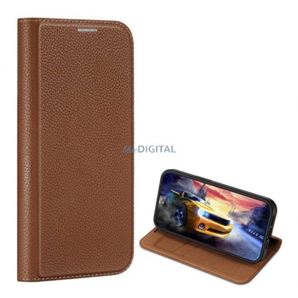 Husa DUX DUCIS SKIN X2 in picioare, efect piele (FLIP, rezistenta medie la impact, deschidere laterala, suport desktop, premium) MARO Xiaomi Redmi Note 12 4G