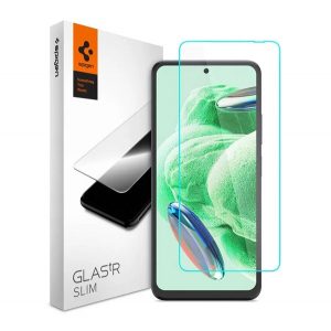 SPIGEN SLIM sticla de protectie ecran 2buc (2.5D, foarte rezistent la zgarieturi, prietenos cu carcasa, ultra-subtire, 0.2mm, 9H) TRANSPARENT Xiaomi Redmi Note 12 5G, Xiaomi Poco X5 5G