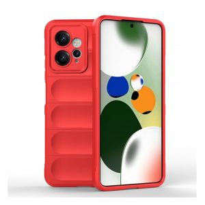 Protectie din silicon pentru telefon (rezistenta la impact mediu, protectie camera, model 3D) ROSU Xiaomi Redmi Note 12 4G