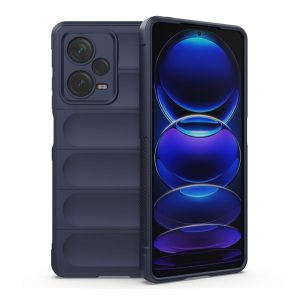 Husă silicon pentru telefon (mediu rezistent la impact, protecția camerei, model 3D) CUTTING albastruXiaomi Redmi Note 12 Pro Plus