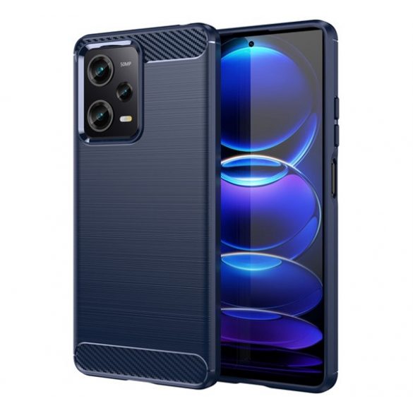 Husă silicon pentru telefon (rezistent la impact mediu, călcâi pernă de aer, periat, model de carbon) CUSHION BUTTON Xiaomi Poco X5 Pro 5G, Xiaomi Redmi Note 12 Pro