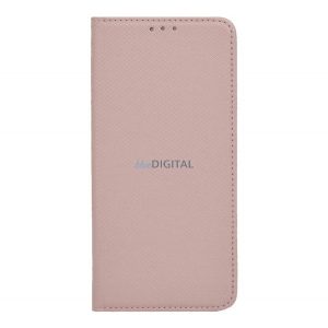 Carcasa in picioare, efect piele (FLIP, deschidere laterala, functie suport de masa, model romb) ROSE GOLD Xiaomi 13 Pro