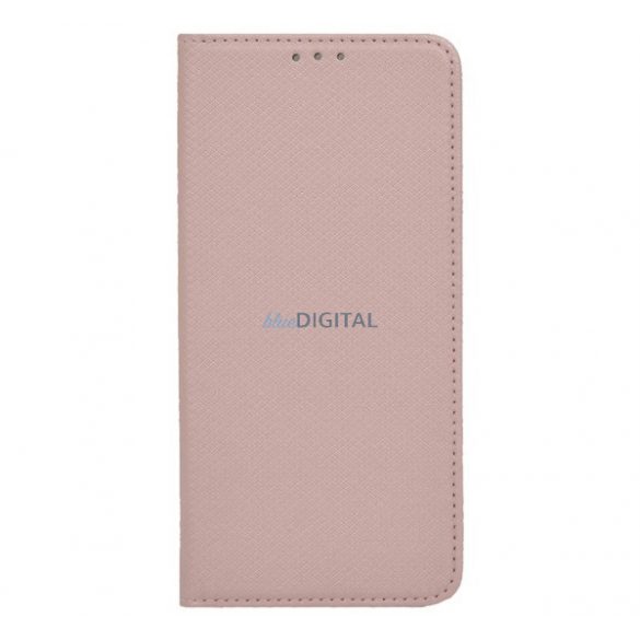 Carcasa in picioare, efect piele (FLIP, deschidere laterala, functie suport de masa, model romb) ROSE GOLD Xiaomi 13 Pro