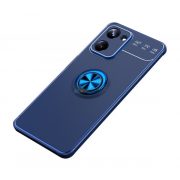   Protector de telefon din silicon (funcție de suport de masă, inel de suport pentru telefon, rotire la 360°, placă metalică încorporată) ALBASTRU ÎNCHIS Realme 10