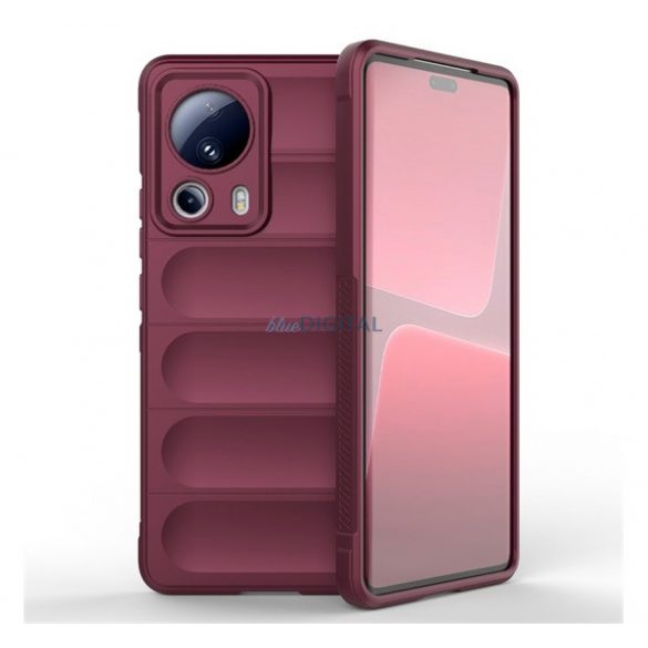 Protectie de telefon din silicon (rezistenta la impact mediu, protectie camera, model 3D) BURGUNDY Xiaomi 13 Lite