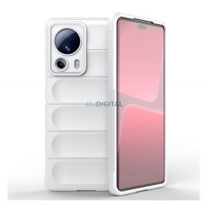 Protectie din silicon pentru telefon (rezistenta la impact mediu, protectie camera, model 3D) ALB Xiaomi 13 Lite