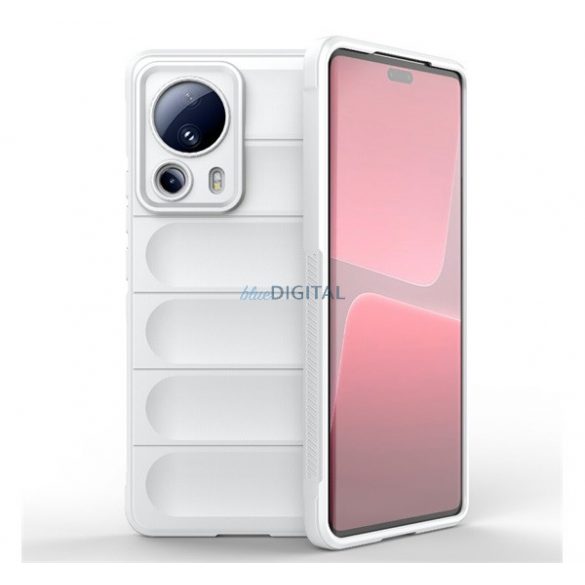 Protectie din silicon pentru telefon (rezistenta la impact mediu, protectie camera, model 3D) ALB Xiaomi 13 Lite