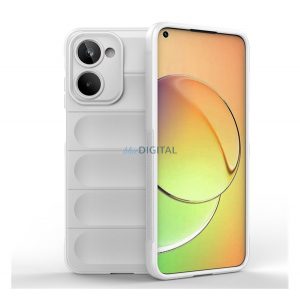 Protectie din silicon pentru telefon (rezistenta la impact mediu, protectie camera, model 3D) ALB Realme 10