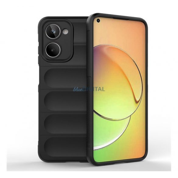 Protectie din silicon pentru telefon (rezistenta la impact mediu, protectie camera, model 3D) BLACK Realme 10