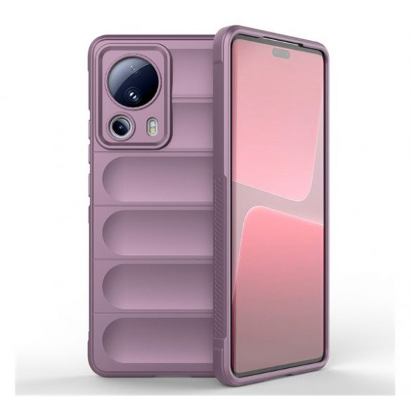 Protector de telefon din silicon (rezistenta la impact mediu, protectie camera, model 3D) PURPLE Xiaomi 13 Lite