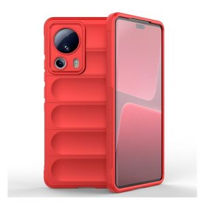 Protector de telefon din silicon (rezistenta la impact mediu, protectie camera, model 3D) RED Xiaomi 13 Lite