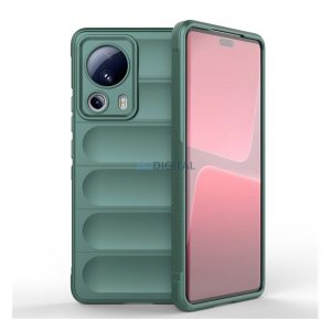 Protectie din silicon pentru telefon (rezistenta la impact mediu, protectie camera, model 3D) VERDE INCHIS Xiaomi 13 Lite