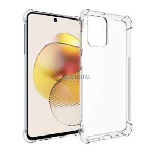 Protectie din silicon pentru telefon (rezistenta medie la impact, colt cu perna de aer) TRANSPARENT Motorola Moto G73