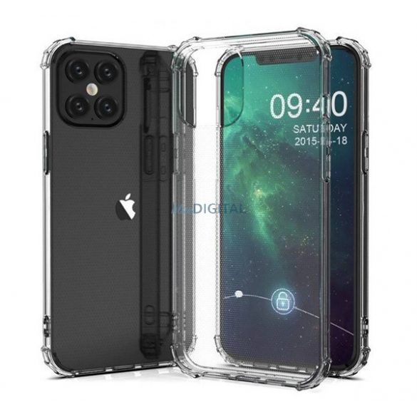 Protectie din silicon pentru telefon (rezistenta la impact mediu, colt cu perna de aer) TRANSPARENT Motorola Moto G62 5G (XT2223)