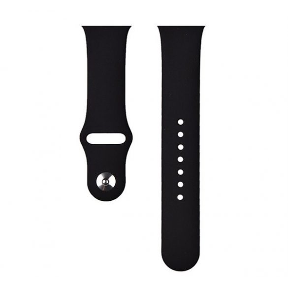 Curea de rezervă DEVIA DELUXE SPORT (dimensiune personalizată, mare, silicon, reglabilă) NEGRU Apple Watch Series 4 44mm, Apple Watch Series 5 44mm, Apple Watch Series 6 44mm, Apple Watch Series SE 2 44mm, Apple Watch Series SE 44mm, Apple Watch Ser