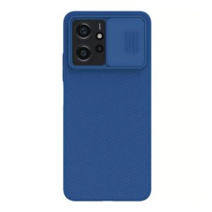 Protector de telefon din plastic NILLKIN CAMSHIELD (cadru din silicon, rezistenta medie la impact, protectie camera, dungi) ALBASTRU INCHIS Xiaomi Redmi Note 12 4G