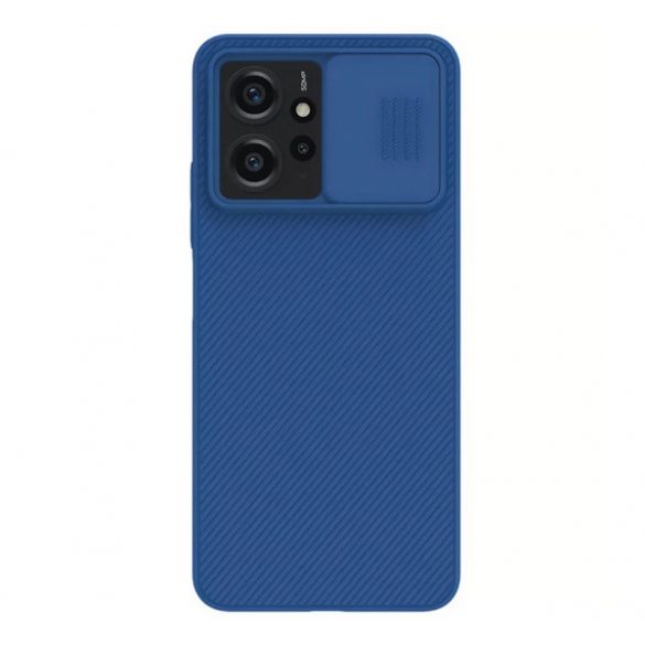 Protector de telefon din plastic NILLKIN CAMSHIELD (cadru din silicon, rezistenta medie la impact, protectie camera, dungi) ALBASTRU INCHIS Xiaomi Redmi Note 12 4G