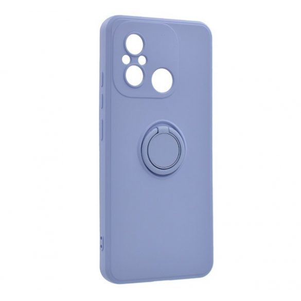 Protector de telefon din silicon (inel suport telefon, interior din microfibră de pluș, placă metalică încorporată, protecție pentru cameră) PURPLE Xiaomi Redmi 12C