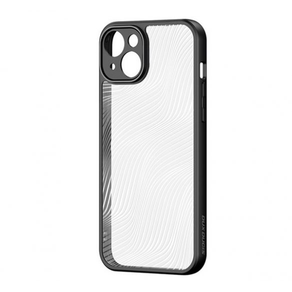 Protector de telefon din plastic DUX DUCIS AIMO (rezistenta medie la impact, cadru silicon, protectie camera, mat, model ondulat) NEGRU Apple iPhone 14 Plus