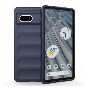 Husă silicon pentru telefon (rezistent la impact mediu, protecția camerei, model 3D) CUTTING albastruGoogle Pixel 7a