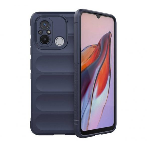 Protectie din silicon pentru telefon (rezistenta la impact mediu, protectie camera, model 3D) ALBASTRU INCHIS Xiaomi Redmi 12C